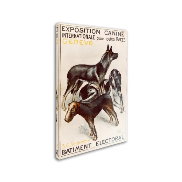 Vintage Apple Collection 'Exposition Canine Geneva' Canvas Art,22x32